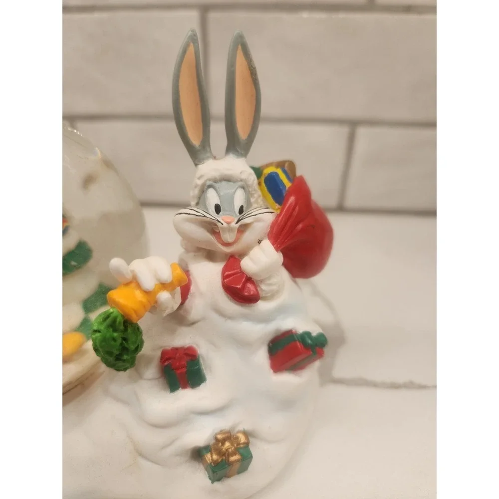 Vtg RareWarner Bros Looney Tunes‎ Bugs Bunny Tweety Gossimer Christmas Snowglobe